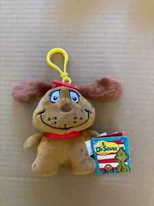 Dr. Seuss The Grinch Max the Dog Brown Mini Plush Backpack Clip Keychain New - Picture 1 of 2