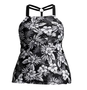 WOMEN'S FLORAL TANKINI SWIMSUIT TOP - Picture 1 of 11
