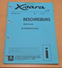 Werkstatthandbuch CITROEN Xsara Beschreibung Xsara Kombi Technische Daten 1998