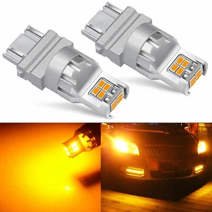 JDM ASTAR 2x Amber 3157 3457 3057K Socket 3020 12 SMD Turn Signal Light LED Bulb - Picture 1 of 12