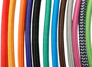TextilKabel 3 Kern Rund Geflochten Stoff Kabel Vintage Elektrisch Flexibel Seil - Bild 1 von 28