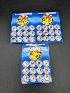 Set of 3 Very Rare Pokemon McDonalds Promo Pack Damage Counter Japanese  Pikachu - Picture 1 of 2