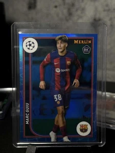 Topps Merlin UEFA Soccer 2023/24 Marc Guiu RC Blue Refractor /75 FC Barcelona - Zdjęcie 1 z 3