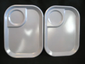 Melamin Lunch Tabletts Rubbermaid 3850 Vintage Blau geteilt Servieren 2 Fächer Abendessen - Bild 1 von 5