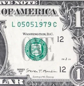 May 5, 1979 : L 05051979 C BIRTHDAY Note $1 One Dollar Bill - Picture 1 of 3