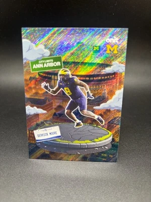 DERRICK MOORE 2025 ONIT Michigan Football City Limits DAY Shimmer Holo #CL-4 - Image 1 of 2