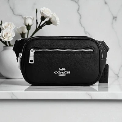 Coach Elias Mini Belt Bag in Black Leather CR190 - Image 1 of 4