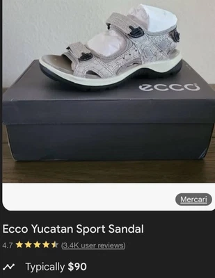 Ecco Sandals Yucatan Hiking Womens Size 7-7.5 Adjustable Off Road Outdoor Straps - Image 1 of 4