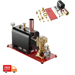 Kit de motor de vapor vivo mini reversible monocilíndrico con caldera modelo hágalo usted mismo NUEVO - Imagen 1 de 18