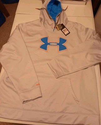 Sudadera con capucha Under Armour suelta Storm Cold Gear gris polar para hombre talla 3x nueva con etiquetas Foto 1 de 4