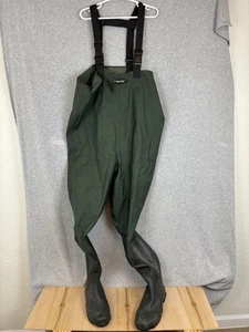 Frogg Toggs Cascades 2-ply Poly/Rubber Bootfoot Chest Wader Green Size 13 - Picture 1 of 9