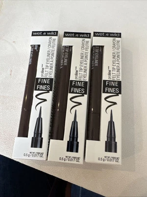 Wet n Wild ProLine Felt Tip Eyeliner – Dark Brown (Pack of 3) – Free P&P - image 1 of 3