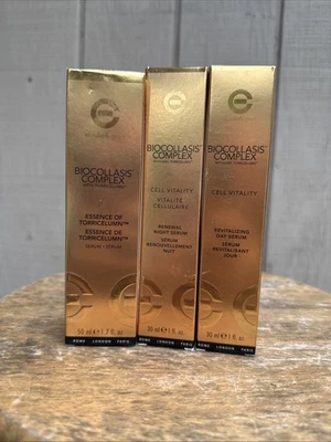 Lote De 3 Complejo Biocolasis Elizabeth Grant Renovación Vitalidad Celular Noche Día Foto 1 de 4