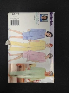 Pantalones Top Butterick Patrón Costura 4874 Talla 20W 22W 24W Plus Vintage Años 90  - Imagen 1 de 2