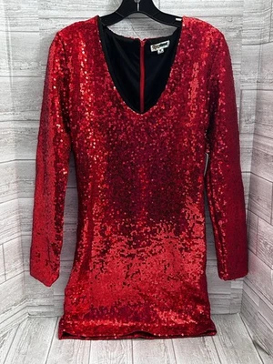 Mini Vestido Tipsy Elves Lentejuelas Rojo M Nuevo con Etiquetas Fiesta de Navidad Año Nuevo Club Glam Foto 1 de 4