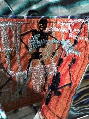 CAMISA MANGA LARGA Robert Graham Skeletons Grande L 16,5 x 35/36  Foto 1 de 4