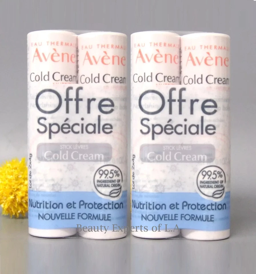 Pacote com 4 bálsamos labiais nutritivos Avene Cold Cream 4g EXP 09/2027 - Imagem 1 de 1