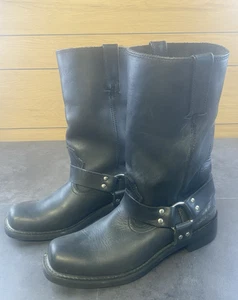 Guide Gear Men's Harness Motorcycle Black Square Toed Leather Boots-Size 11D - Picture 1 of 12