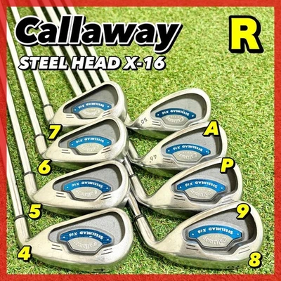Callaway Steelhead X-16 Irons #4-9,Pw,Aw(8Clubs)/Genuine steel/Flex:Regular - Image 1 of 4
