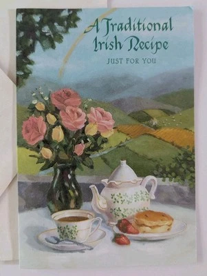 Vintage Greeting Card Irish Scone Recipes And Hallmark St Patrick's Greeting NOS - Image 1 of 3