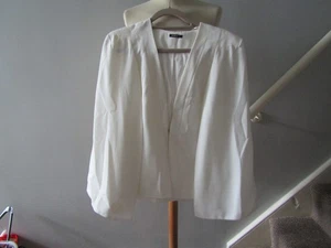 Women's Roman Ivory White Cape Style Jacket Tailored UK Size 14 - Picture 1 of 4