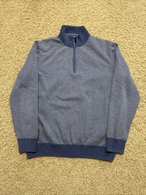 Vineyard Vines 1/4 Zip Blue Long Sleeve Merino Wool Blend Pullover Shirt Men’s L - Image 1 of 4