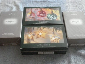 LOT OF 2 2005 HALLMARK ILLUMINATION ORNAMENTS w/2 POWER BOXES (TESTED & WORKING) - Picture 1 of 10
