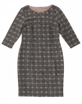 Vestido vaina LAURA ASHLEY para mujer manga 3/4 Reino Unido 12 gris medio cuadros DS10 Foto 1 de 4