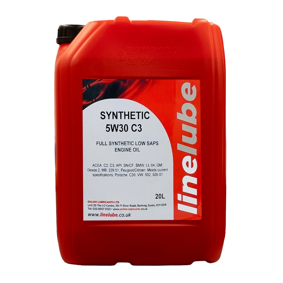 20L Linelube Longlife 5W-30 ACEA C3 Fully Synthetic Engine Oil - 20 Litres - Image 1 of 4