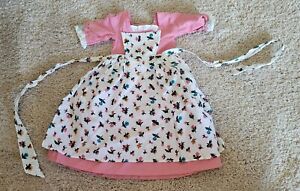 American Girl Doll Felicity Spring  Outfit Dress Apron Only 2005 NM
