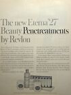 Revlon Eterna '27' Beauty Penetreatments Skin Moisturizer Vintage Print Ad 1965