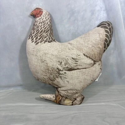 "Almohada con acento de pollo de Creative Co-op 18"" decorativa casa de campo felpa" Foto 1 de 4