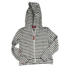 Vineyard Vines Girls Dreamcloth Full Zip Striped Hoodie, Nautical, Navy Size S - Picture 1 of 6