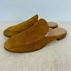 Gianvito Rossi Brown Suede Slip On Flats Mules Size 7.5