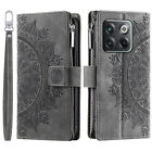 For Oneplus 10T Case Datura Leather Zipper Card Slots Flip Wallet Pocket Cover