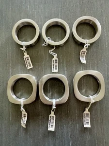 NWT Crate & Barrel Napkin Rings 6 Pewter Dining Table Kitchen Restaurant Food - Picture 1 of 6