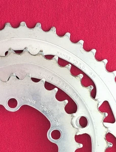 SR Sakae Ovaltech 48 38 28 Tooth Chainring Set 110 74 BCD 3 Rings, like biopace - Picture 1 of 3