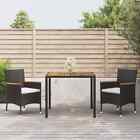 Garden Dining Set With Cushions Table And Chairs Patio Black Poly Rattan Vidaxl