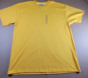 New Nike Shirt Adult XL yellow shirt with white swoosh Short Sleeve Mens - Picture 1 of 3
