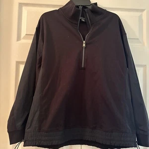 ATHLETA Triumph Hybrid Half Zip Sweatshirt XL Large Black NWT! Jacket Pullover - Picture 1 of 8