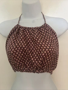 Neu mit Etikett Gottex kurz geschnittenes Neckholder-Top für Damen rosa Größe S Seidenmischung - Bild 1 von 5