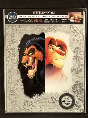 Disney The Lion King 4k Ultra HD and Blu-ray Combo Best Buy Exclusive Steelbook - Imagem 1 de 4