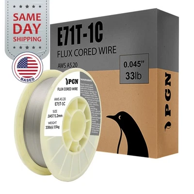 Проволока сварочная с сердечником флюса E71T-1C 0,045 дюйма — 33 фунта | газоэкранированная проволока в инертном газе - Изображение 1 из 4