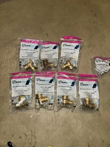 Lot of 7 SharkBite 1/2” x 1/2” FNPT Drop Ear Elbow Brass Push-to-Connect - Picture 1 of 1