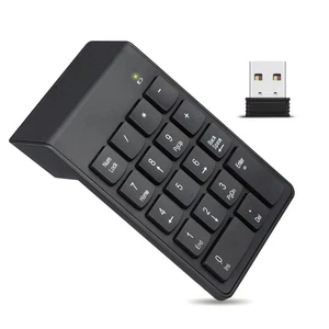 Brand New 2.4GHz Wireless USB 18-Key Number Keyboard 33ft/10m Working Range - Afbeelding 1 van 12