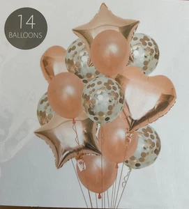 Ballunar 14 Ballon Display Heium oder Luftfüllung, Silber/Roségold - Bild 1 von 8