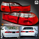 Red/Clear Fits 1998-2000 Honda Accord 4Dr Sedan Tail Lights Brake Lamps L+R