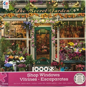 Ceaco Shop Windows 1000 Piece Jigsaw Puzzle, Flower Shop 26.6" x 19" Complete - Picture 1 of 4