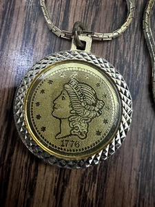 VTG Coin Necklace Pendant 1776 Bicentennial Twenty Dollar ✔ - Picture 1 of 4