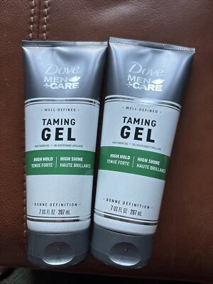 Styling Gel DOVE MEN CARE Strong Hold Hair Taming Gel 7 Fl oZ Lot Of 2 - Image 1 of 2